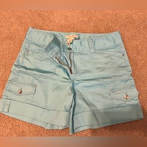 Shiny blue White House black market shorts